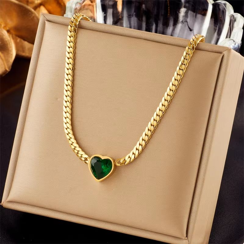Butterfly Moon Lock Layered Necklace  316L Stainless Steel Choker With Blue Eye Pendant For Women 9