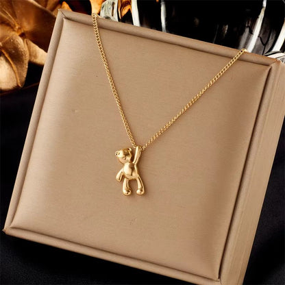 Butterfly Moon Lock Layered Necklace  316L Stainless Steel Choker With Blue Eye Pendant For Women 8