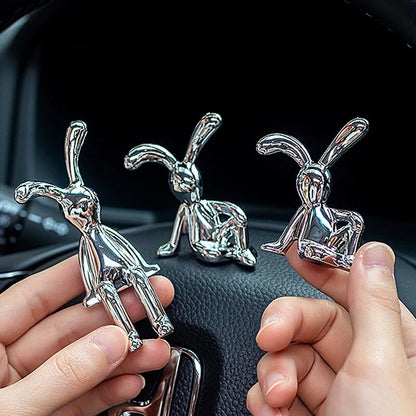 Cartoon Rabbit Ornaments LongEared Sticky Statue Living Room Bedroom Car Desktop Decoration 4