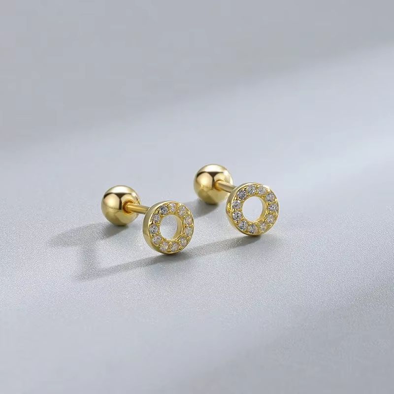 Hypoallergenic Heart Cartilage Earrings For Women  Screw Back Helix Stud Earrings For Sensitive Ear 9