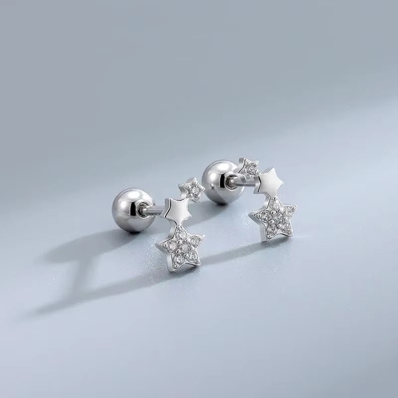 Hypoallergenic Heart Cartilage Earrings For Women  Screw Back Helix Stud Earrings For Sensitive Ear 11