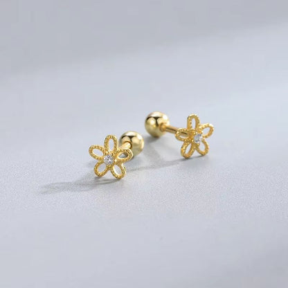 Hypoallergenic Heart Cartilage Earrings For Women  Screw Back Helix Stud Earrings For Sensitive Ear 12