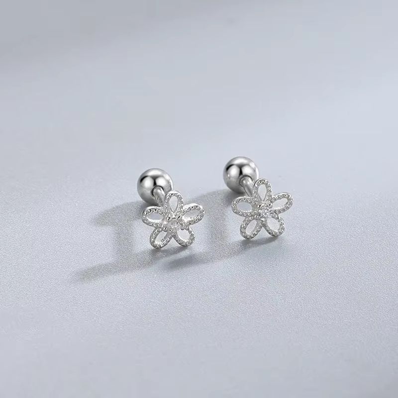 Hypoallergenic Heart Cartilage Earrings For Women  Screw Back Helix Stud Earrings For Sensitive Ear 13