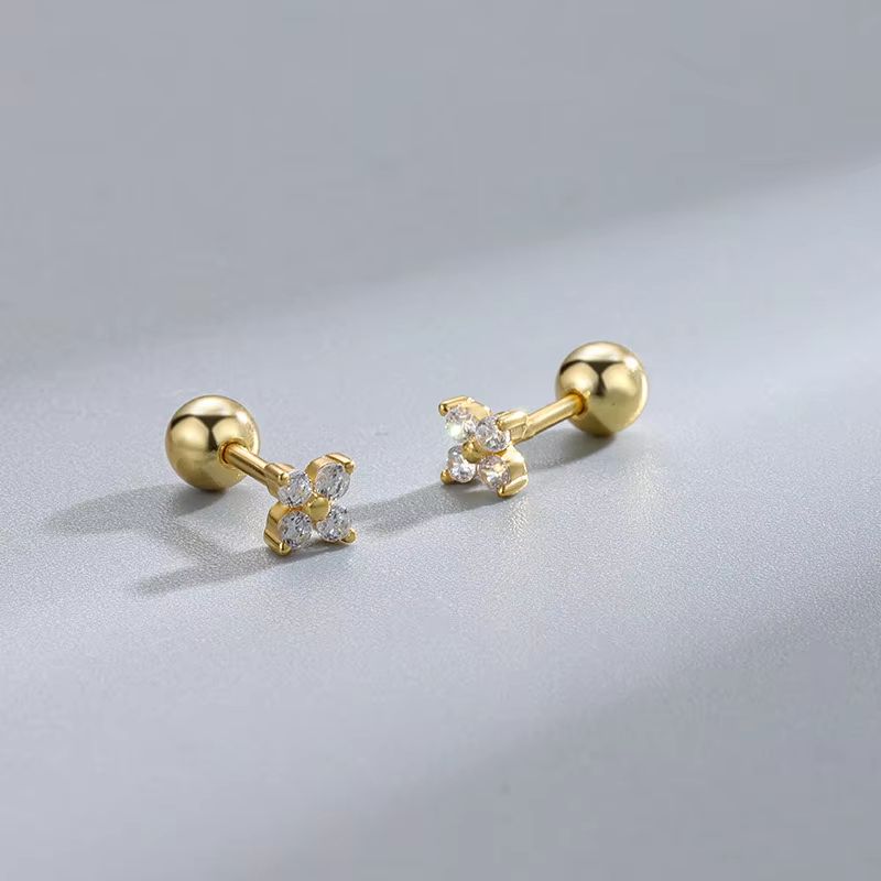Hypoallergenic Heart Cartilage Earrings For Women  Screw Back Helix Stud Earrings For Sensitive Ear 14