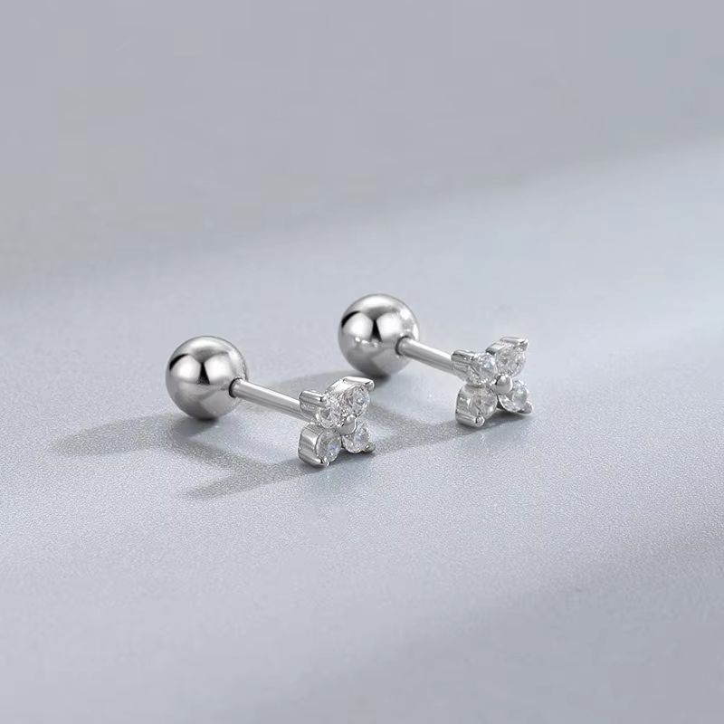 Hypoallergenic Heart Cartilage Earrings For Women  Screw Back Helix Stud Earrings For Sensitive Ear 15