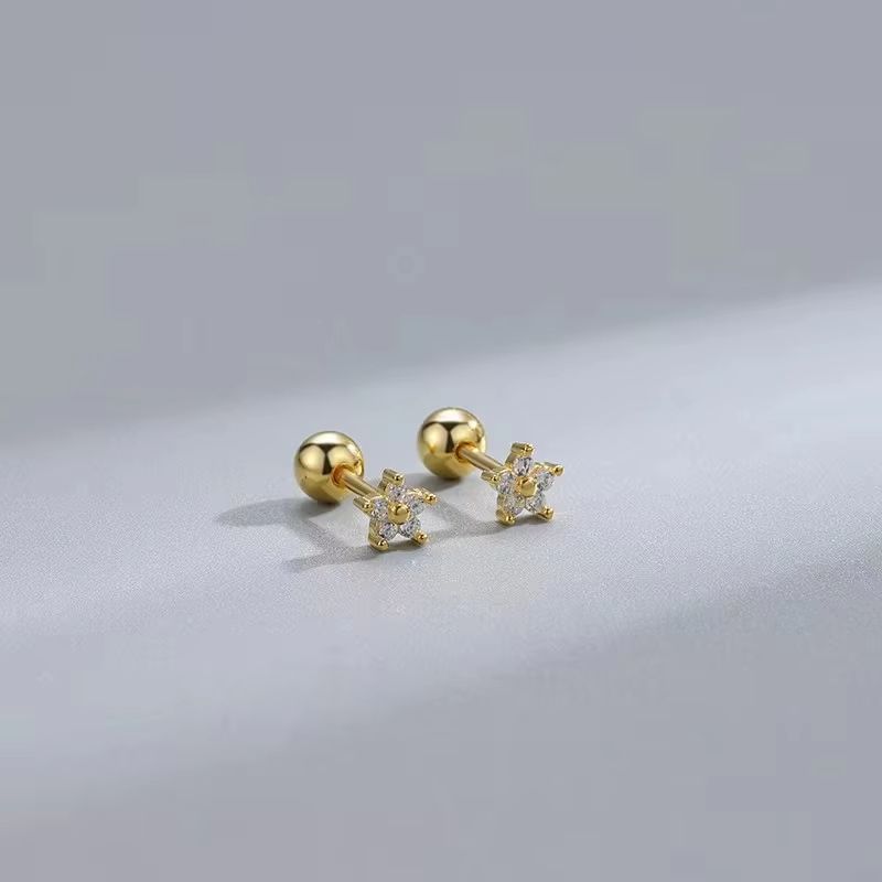 Hypoallergenic Heart Cartilage Earrings For Women  Screw Back Helix Stud Earrings For Sensitive Ear 18