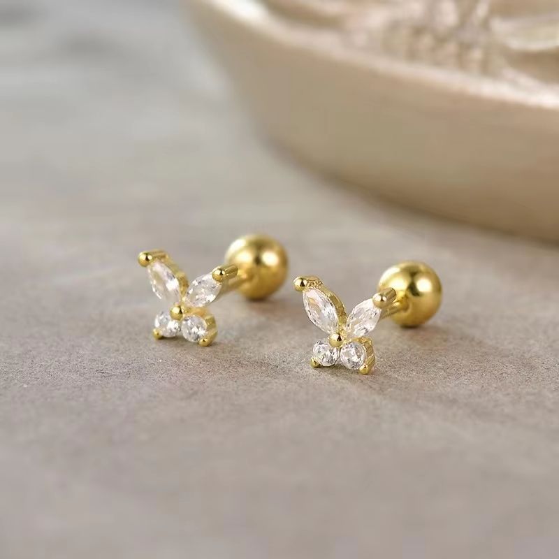 Hypoallergenic Heart Cartilage Earrings For Women  Screw Back Helix Stud Earrings For Sensitive Ear 20