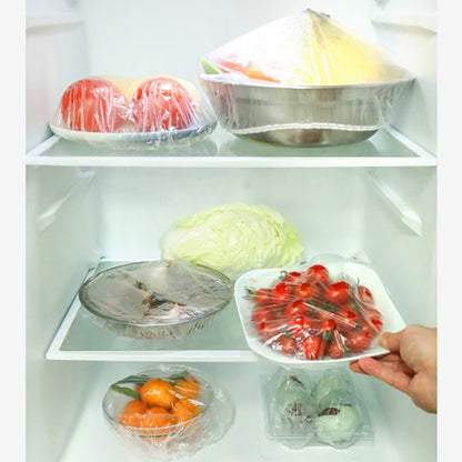 Disposable Food Lids, Elastic Plastic Wrap, Food Grade Covers, Bowls Caps, Food Fresh Saver, Shoe Cover, Shower Headgear