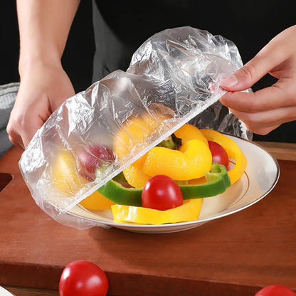 Disposable Food Lids Elastic Plastic Wrap Food Grade Covers Bowls Caps Food Fresh Saver Shoe Cover  1