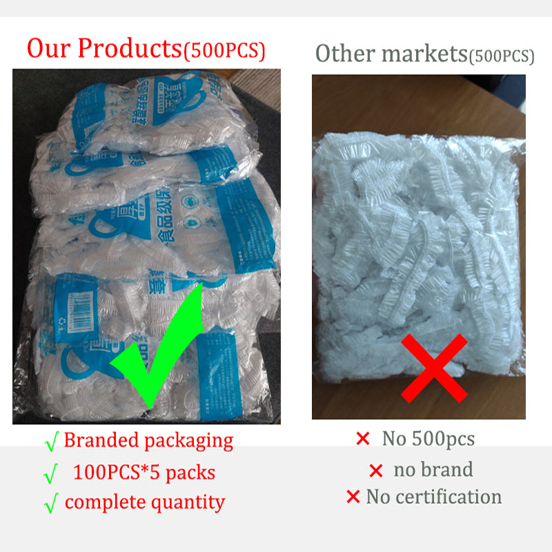 Disposable Food Lids Elastic Plastic Wrap Food Grade Covers Bowls Caps Food Fresh Saver Shoe Cover  2