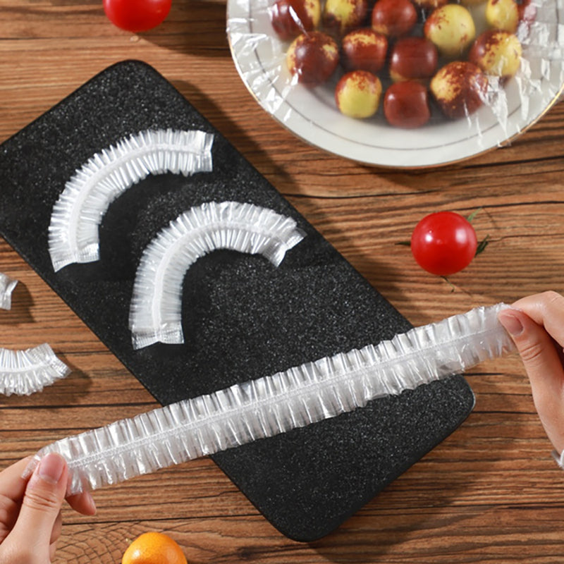 Disposable Food Lids Elastic Plastic Wrap Food Grade Covers Bowls Caps Food Fresh Saver Shoe Cover  3