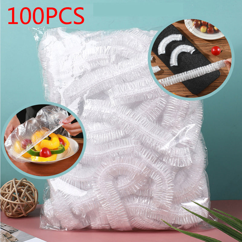 Disposable Food Lids Elastic Plastic Wrap Food Grade Covers Bowls Caps Food Fresh Saver Shoe Cover  5