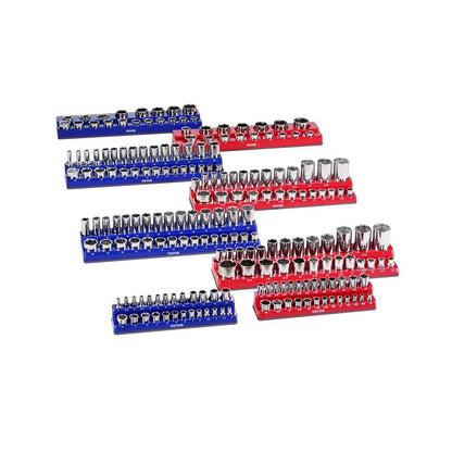 Socket Organizer Set Magnetic Socket Holder Metric SAE Socket Trays With Clear Labels Holds Standar 9