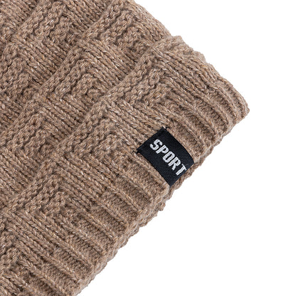 Plush Fur Lined Hats For Men Women, Unisex Fashion Beanie Hat, Solid Ski Sports Winter Cap, Keep Warm Knitted Hat