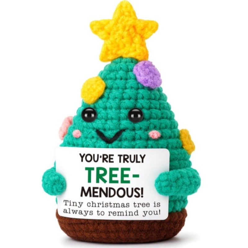 Funny Crochet Coffee Dolls Handmade Emotional Support Doll Desktop Ornament Christmas Gifts Home De 12