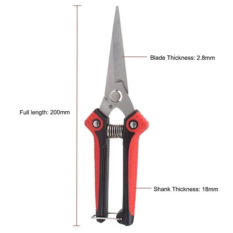 Stainless Steel Pruning Shears Non Slip Handle Branch Scissors 5