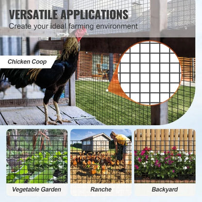 Chicken Wire Fence Roll Hardware Cloth 48 X 100 Galvanized Wire Mesh Roll Vinyl Coating Metal Wire  3