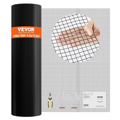 Chicken Wire Fence Roll, Hardware Cloth, 48'' x 100' Galvanized Wire Mesh Roll, Vinyl Coating Metal Wire Mesh for Chicke