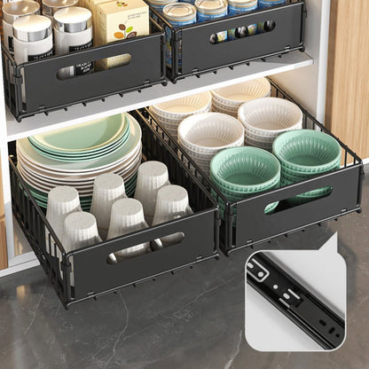 Kitchen Storage Rack Pullout Storage Box Home Seasoning Rack Deep Cabinet Storage Internal Basket 5