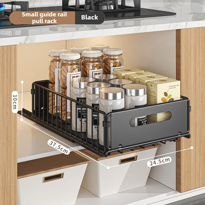 Kitchen Storage Rack Pullout Storage Box Home Seasoning Rack Deep Cabinet Storage Internal Basket 6
