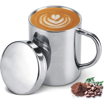 Stainless Steel Cup, Portable Water Cup, Reusable, Easy To Clean, With Handle, Suitable for Office, Outdoor, Camping
