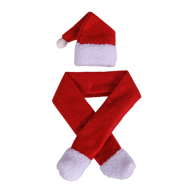 Scarf Hat Wine Bottle Decor, Red Christmas Bottle Covers, Xmas Dinner Table New Year Party Home Decoration