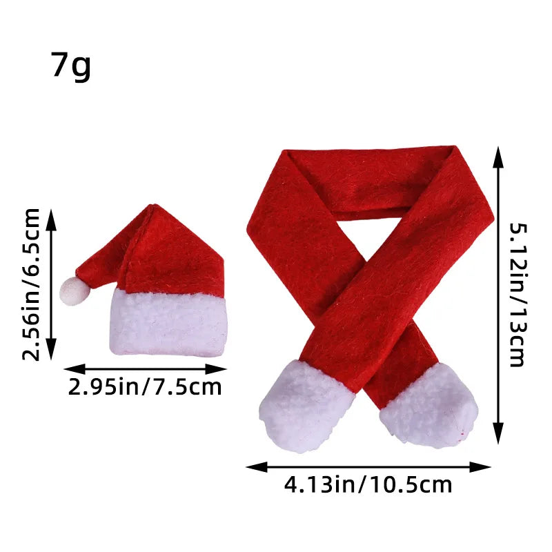 Scarf Hat Wine Bottle Decor, Red Christmas Bottle Covers, Xmas Dinner Table New Year Party Home Decoration