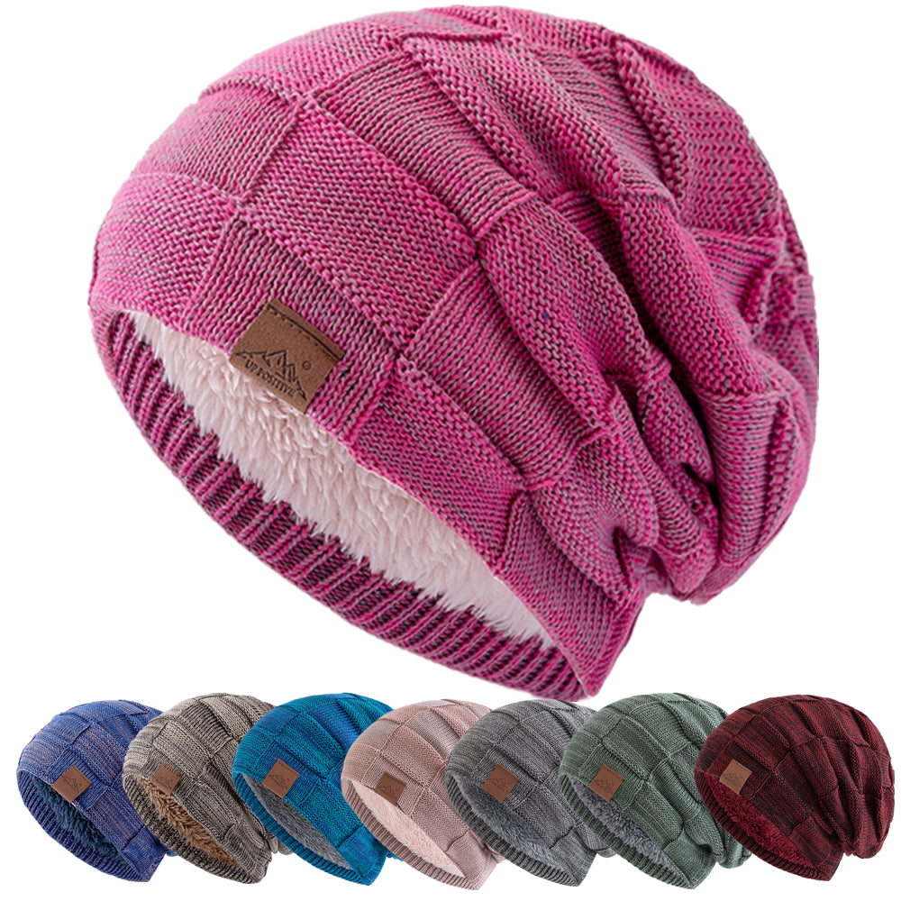 Fashion Female Winter Hats, Hot Sale Slouchy Beanie, Multicolor Mixing Design, Knitted Warm Cap