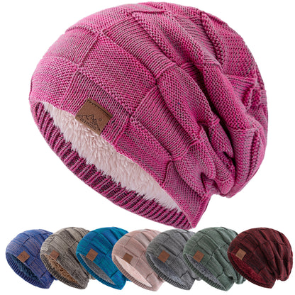 Fashion Female Winter Hats, Hot Sale Slouchy Beanie, Multicolor Mixing Design, Knitted Warm Cap