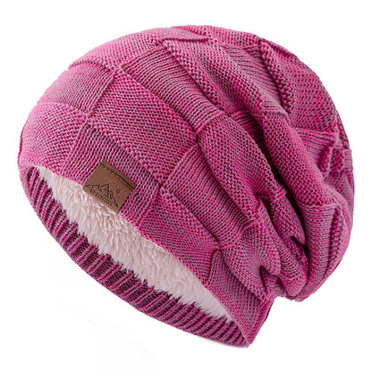 Fashion Female Winter Hats Hot Sale Slouchy Beanie Multicolor Mixing Design Knitted Warm Cap 14