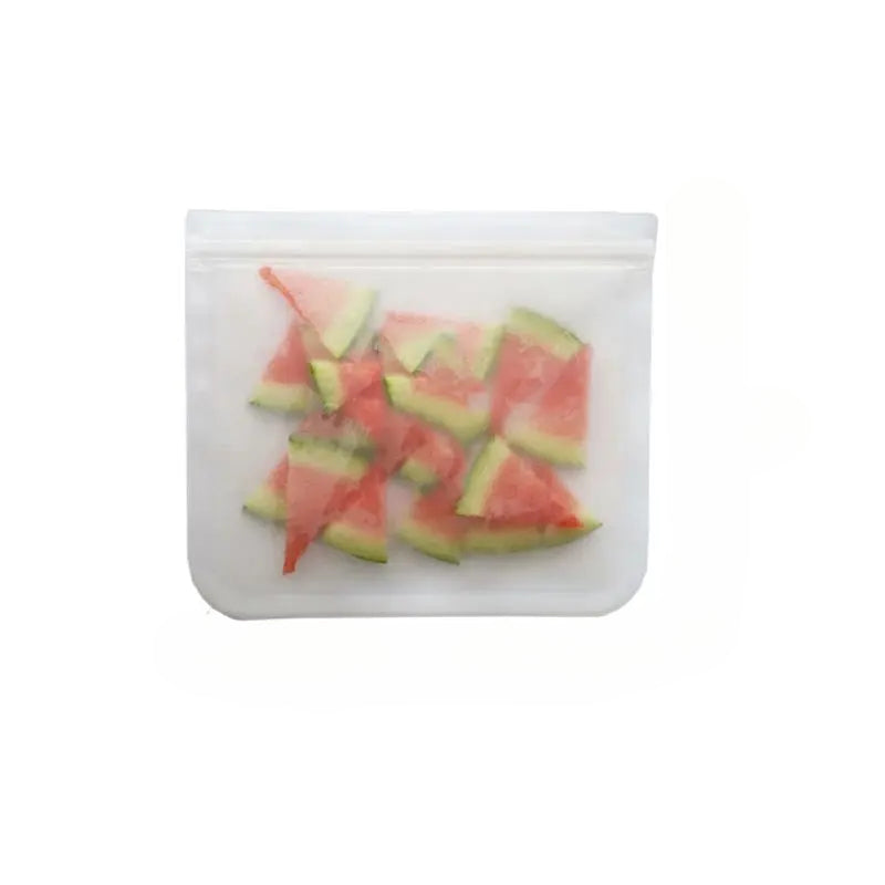 Silicone Food Storage, Reusable Containers, Leak proof Food Storage Bags, Stand Up Zip Lunch Bags, Fresh Food Cup