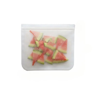 Silicone Food Storage, Reusable Containers, Leak proof Food Storage Bags, Stand Up Zip Lunch Bags, Fresh Food Cup