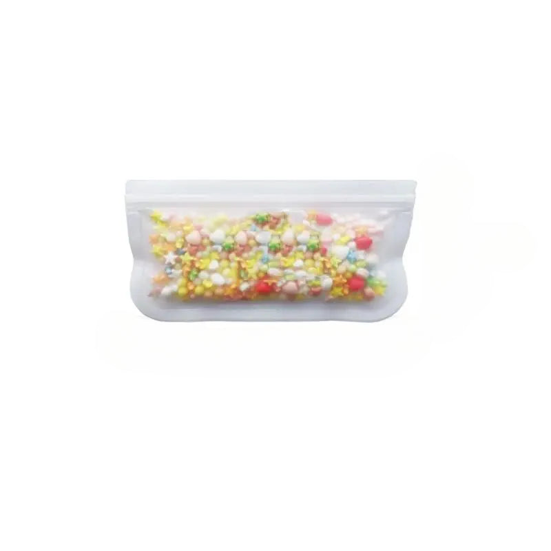 Silicone Food Storage, Reusable Containers, Leak proof Food Storage Bags, Stand Up Zip Lunch Bags, Fresh Food Cup