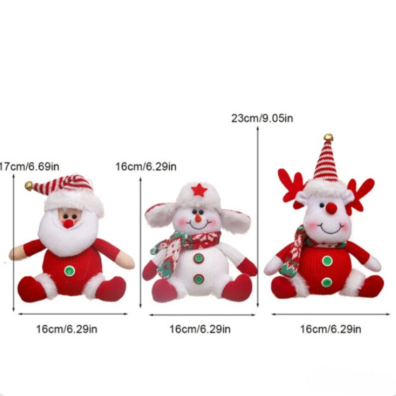 Santa Claus Snowman, Elk Doll Children Xmas Gift, Tree Plush Ornaments, Home Christmas Decorations, Party New Year