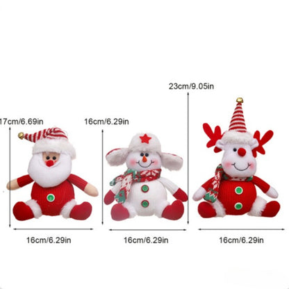 Santa Claus Snowman, Elk Doll Children Xmas Gift, Tree Plush Ornaments, Home Christmas Decorations, Party New Year