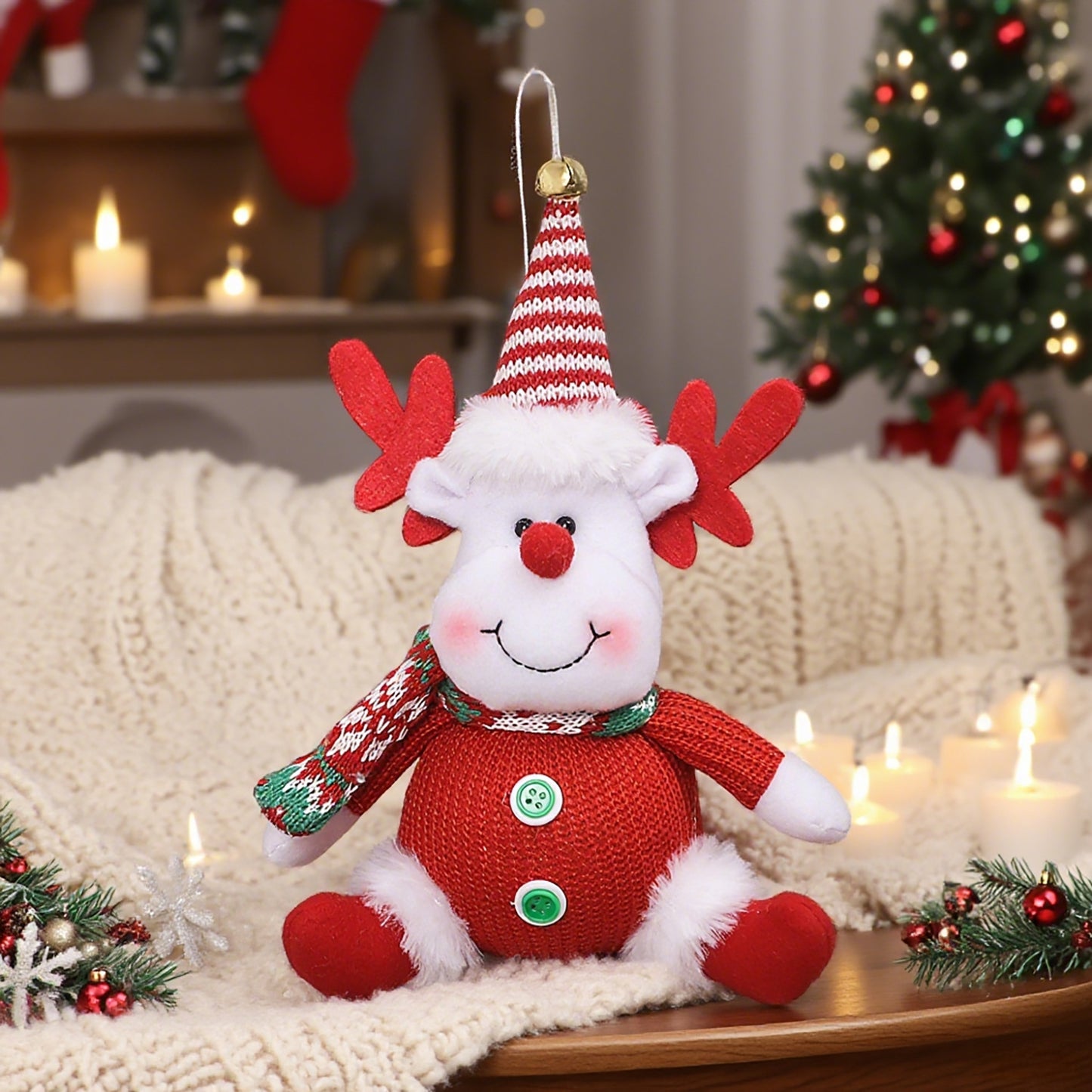 Santa Claus Snowman, Elk Doll Children Xmas Gift, Tree Plush Ornaments, Home Christmas Decorations, Party New Year