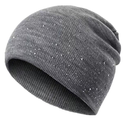 Fall Hat Stylish  Shiny Rhinestone Decor Women Casual Winter Outdoor Streetwear Knitted Beanie 5