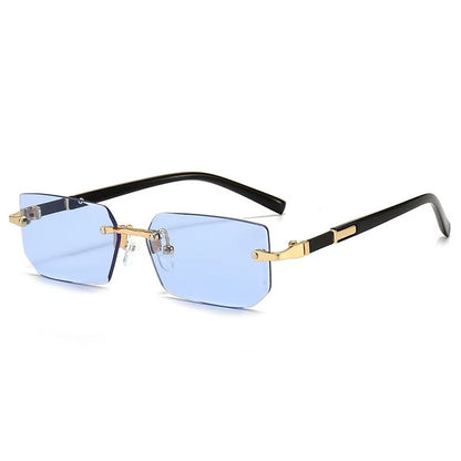 Rimless Rectangle Small Square Sunglasses For Women And Men 1