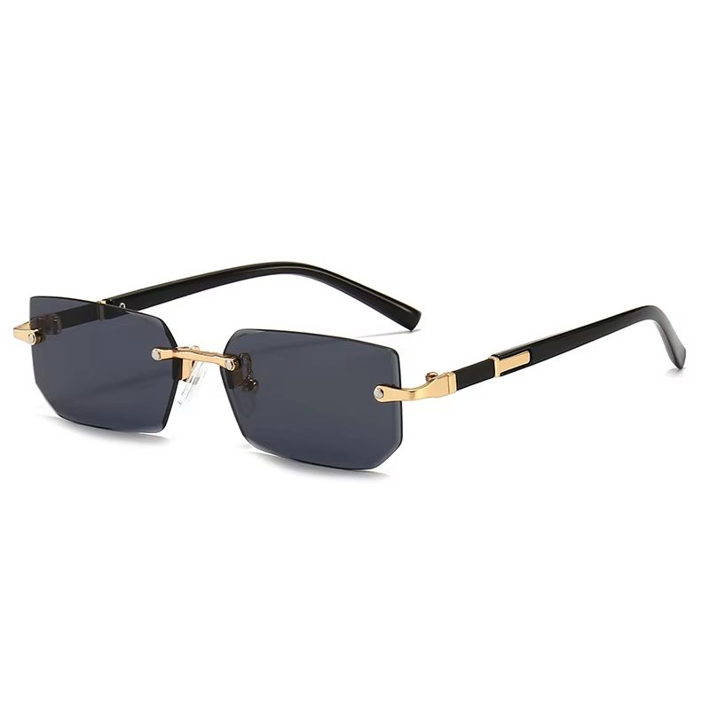 Rimless Rectangle Small Square Sunglasses For Women And Men 12