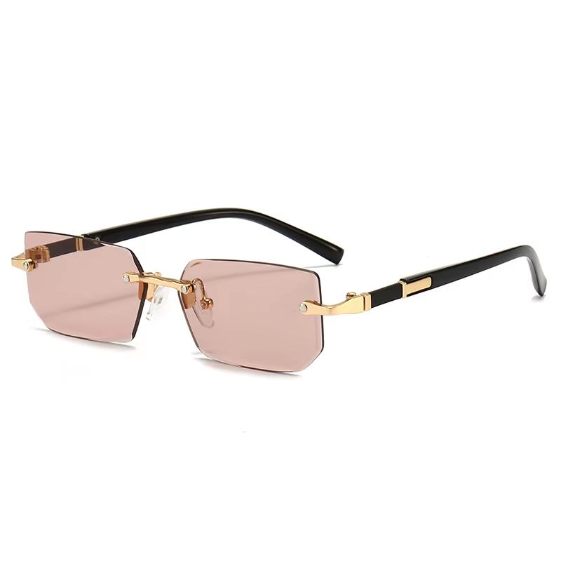 Rimless Rectangle Small Square Sunglasses For Women And Men 18