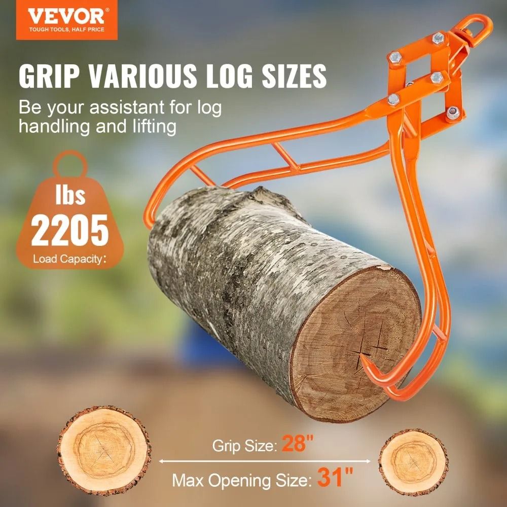 Claw Log Grapple Timber Claw Hook Swivel Steel Log Lifting Tongs Eagle Claws Design High Lbs Capaci