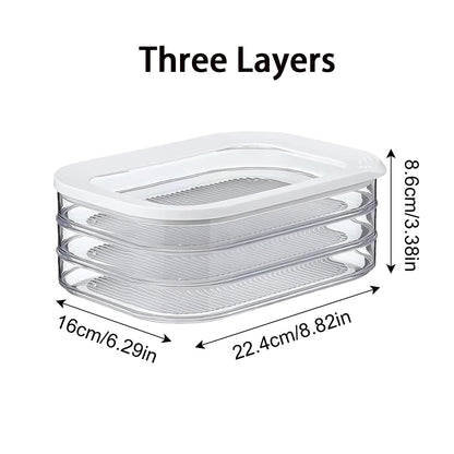 Plastic Food Storage Containers, Fridge Organiser Bins, Refrigerator Storage for Lunch, Meat, Salmon, Bacon, Deli Slices