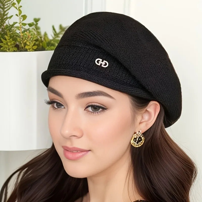 Womens 1pc Stretchy Fleece Beanie Hat Soft Cozy Acrylic Knit Cap With Pocket For Autumn Winter 4