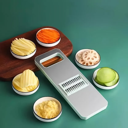 Multi functional Vegetable Slicer, Manual Kitchen Tool Kit, Interchangeable Blades, Grater Set for Potatoes