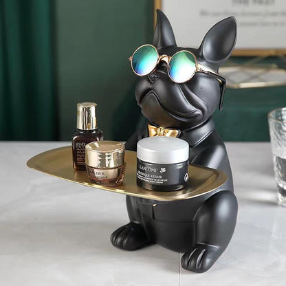 Multi Functional Bulldog Tray Creative Animal Statue Living Room Bedroom Miscellaneous Storage Home 2