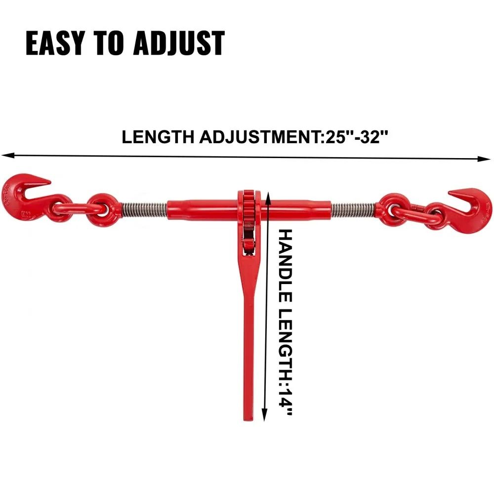 Ratchet Binders And Chains Chain And Binder Kit High Working Strength Chains With Hooks For Hauling 7