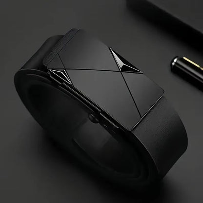 Stylish Mens PU Leather Automatic Buckle Belt 1
