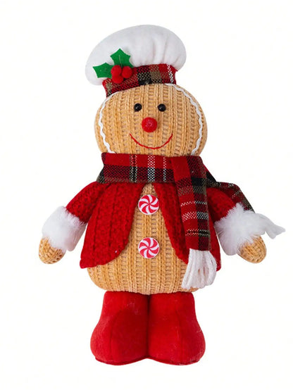 Christmas Gingerbread Doll Cute Gingerbread Man Design Toy Stuffed Pillow Decoration Festive Holida 7