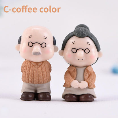 Miniature Home Decoration Fairy Garden Figurines Mini Couple Figures Grandma Grandpa Sweety Lovers  4