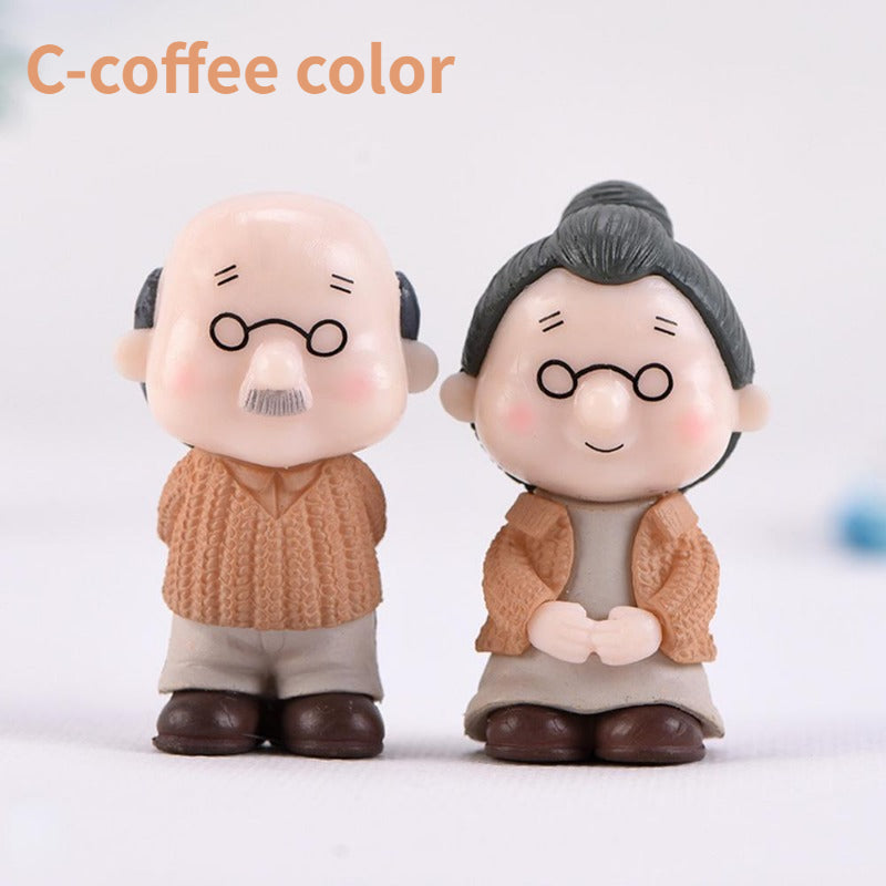 Miniature Home Decoration Fairy Garden Figurines Mini Couple Figures Grandma Grandpa Sweety Lovers  5